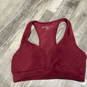 Spacedye Lift your spirits bra medium burgundy color